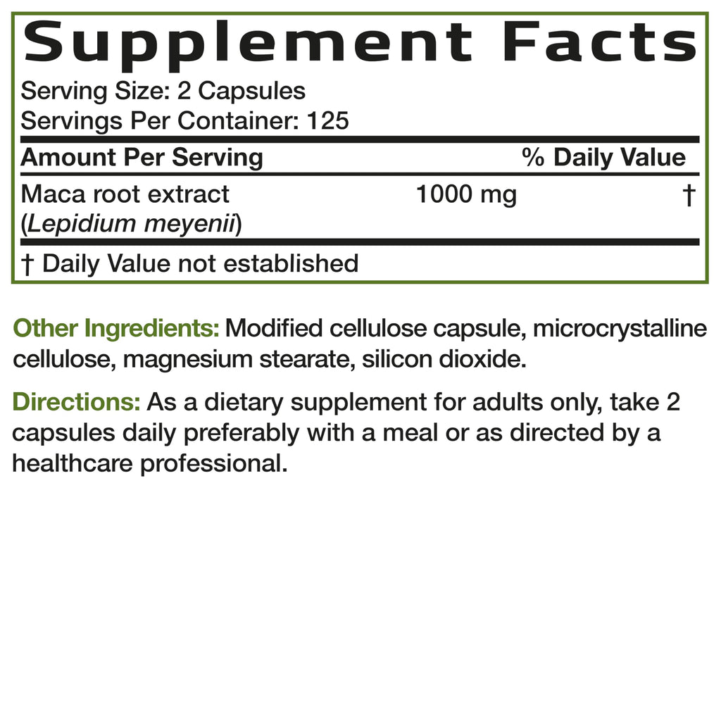 Bronson Maca Root Extra Lepidium Meyenii, Non-GMO, 90 Vegetarian Capsules