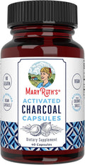 MARYRUTH'S Activated Charcoal Capsules 950 mg Activated Charcoal | Substance Adsorption | Derived from Coconut Shells | Vegan Capsules from Pine Trees | Non-GMO | Gluten Free | 40 Count