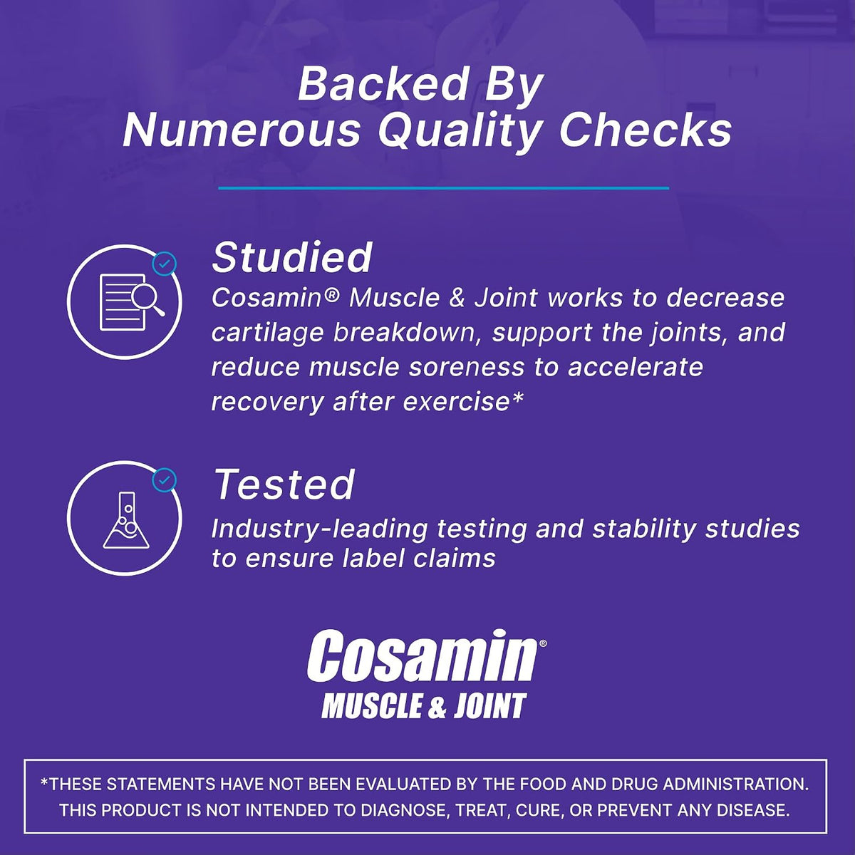 Nutramax Cosamin Muscle & Joint Health Supplement, 74 Capsules | Works to Decrease Cartilage Breakdown, Supports Joints, and Reduces Muscle Soreness to Accelerate Recovery After Exercise