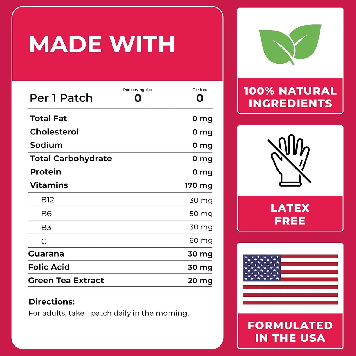 B12 Patches (Pack of 36) - 100% Natural Vitamin Patches for Women, Energy, Focus & Body Support, Self-Adhesive Transparent Patches - Enhanced Formula | Energy, Focus & Body Support, Self-Adhesive Transparent Patches, Enhanced Formula, (Pack of 36)
