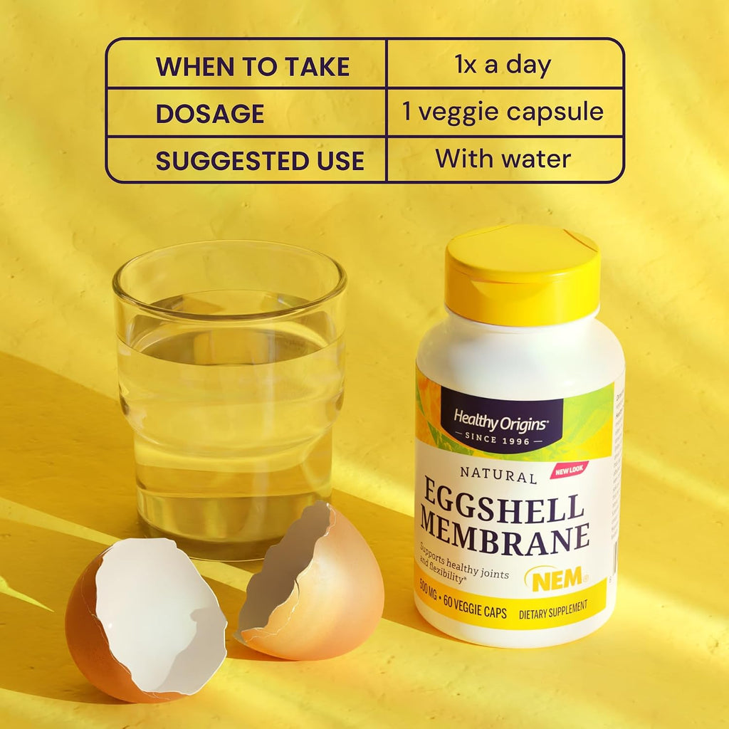 Healthy Origins NEM Eggshell Membrane 500 mg, 120 Veggie Caps
