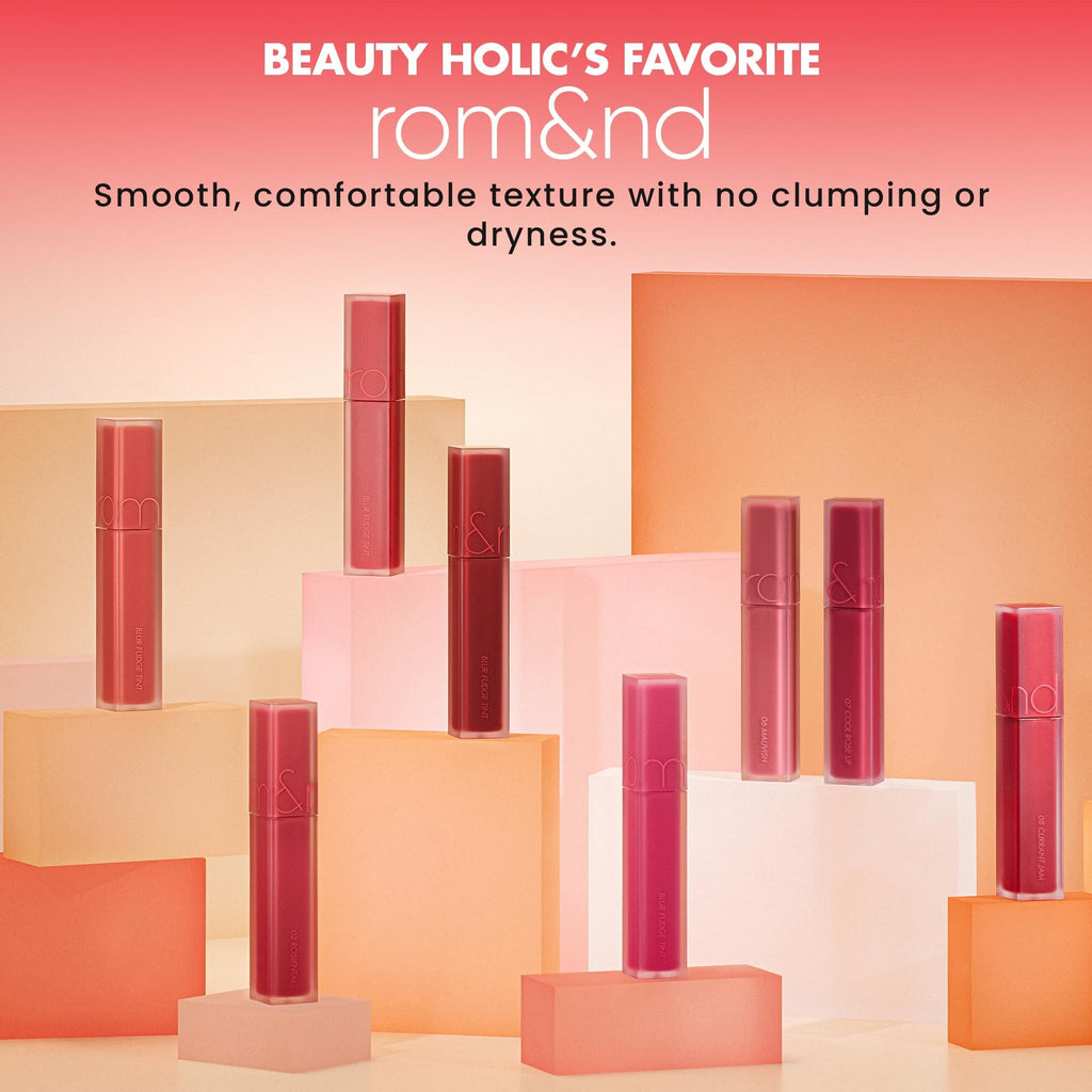 rom&nd OVEEER Shade Series Blur Fudge Tint | Silky Matte Lipstick for Velvety Smooth Lips | Long-Lasting Stain, Wrinkle Blurring, Moisturizing Formula | 16 Burnt Orange | Lip Stain Long Lasting Waterproof | Buildable Matte Blurred Finish | Hydrating Lip S