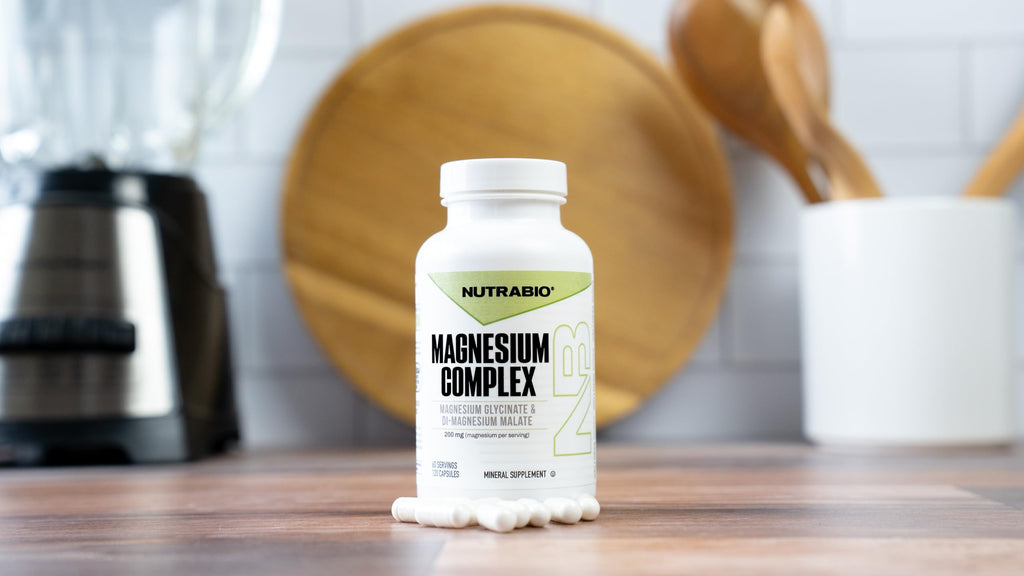 NutraBio Magnesium Complex Supplement, Magnesium Glycinate for Sleep, Biglycinate, D-Magnesium Malate, Muscle & Nerve Support, for Men and Women, 120 Vegetable Capsules
