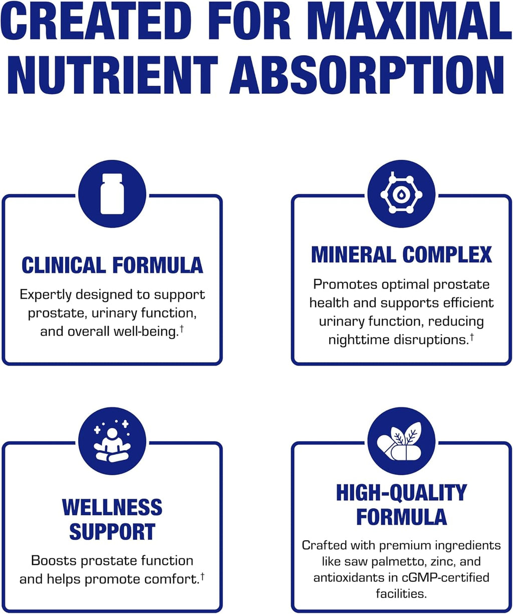 Prostana Prostate Health Supplement for Men - Clinical Formula Herbal Complex with Beta Sitosterol Saw Palmetto and Pumpkin Seed Oil for Prostate Support - Non-GMO & Made in The USA - 1 Month Supply