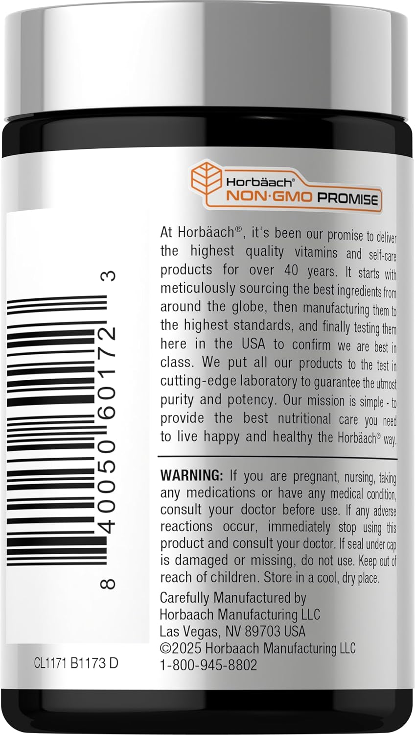 Horbäach B12 Vitamin 5000 mcg | 120 Fast Dissolve Tablets | Sublingual Methylcobalamin | Natural Berry Flavor | Vegan, Non-GMO & Gluten Free Supplement