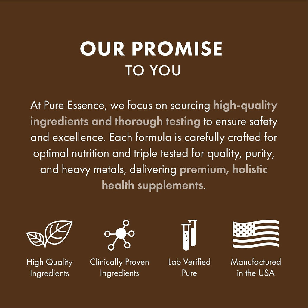 PURE ESSENCE LABS MyPure Lion's Mane 8X - Max Strength Brain Support with 100% Fruiting Body Organic Lion's Mane for Ultimate Cognitive Performance, Focus, and Mental Clarity, 60 Capsules