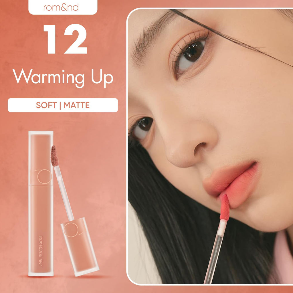 rom&nd OVEEER Shade Series Blur Fudge Tint | Silky Matte Lipstick for Velvety Smooth Lips | Long-Lasting Stain, Wrinkle Blurring, Moisturizing Formula | 16 Burnt Orange | Lip Stain Long Lasting Waterproof | Buildable Matte Blurred Finish | Hydrating Lip S