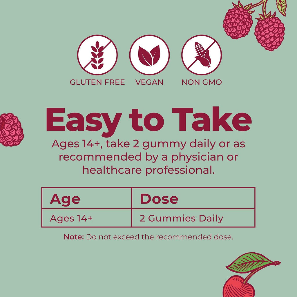 MARYRUTH'S Multivitamin Gummies for Women Ages 14+ | Immune Support | Hair & Skin Health | Reproductive Health | Vitamin A C D E B6 B12 Biotin Zinc Iodine | Organic | Vegan | Non-GMO | 60 Count