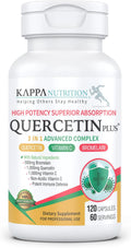 QUERCETIN PLUS, Quercetin 1,000mg, Bromelain 500mg and Vitamin C 1,000mg, (120 Capsules), 3 in 1 from Bioflavonoids, Supports Immune, Cardiovascular & Respiratory Health, Seasonal Allergy Relief.