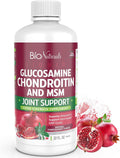 Liquid Glucosamine Chondroitin MSM Pharmaceutical Grade Supplement with Hyaluronic Acid – Maximum Strength Joint Support - 32 fl oz