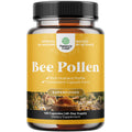 Bee Pollen Pills for Breast Growth 60 Ct - Bee Pollen Supplement 1000mg Serving with Naturally Occurring B Vitamins Minerals & Enzymes - Breast Support Supplement - Vegetarian Non-GMO & Gluten Free