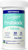 Enzymedica SubCulture Probiotic for Bloat & Digestive Health - Probiotic Supplement Capsules for Women & Men, 50 Billion CFU, Gut Health Support for Adults, Helps Occasional Gas & Bloating - 30 Caps
