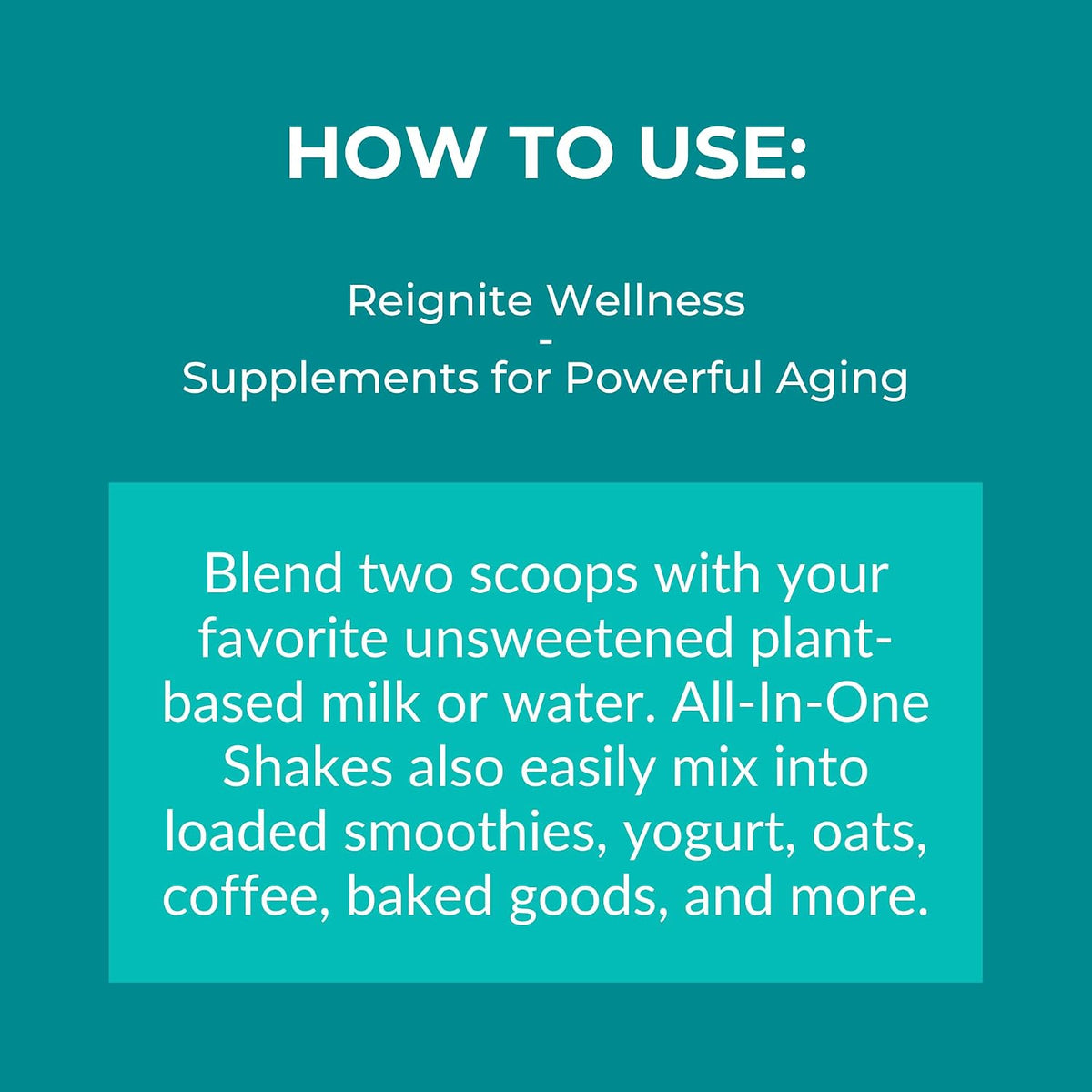 Reignite Wellness by JJ Virgin | Vanilla Plant-Based All-in-One Shake | New & Improved Formula Plant Protein Powder, Vitamins, Minerals, Greens & Aminos | 20g of Plant Protein | 30 Servings