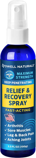 OWELL NATURALS Deep Penetrating Pain Relief Liquid Spray, Fast-Acting, Long Lasting, Natural Relief for Muscle Aches, Joint Pain, Stiffness, Quick Dry Formula, 3.5 oz