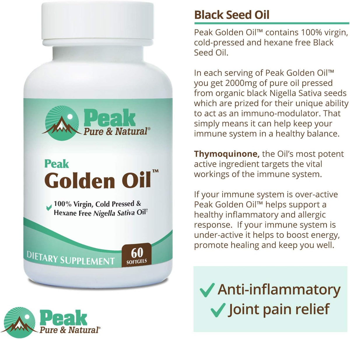 Peak Pure & Natural Golden Oil & BP Platinum