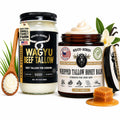 Wrath & Remedy Organic Beef Tallow for Skin - 4 OZ (Vanilla) & Wagyu Beef Tallow for Cooking (14 oz)