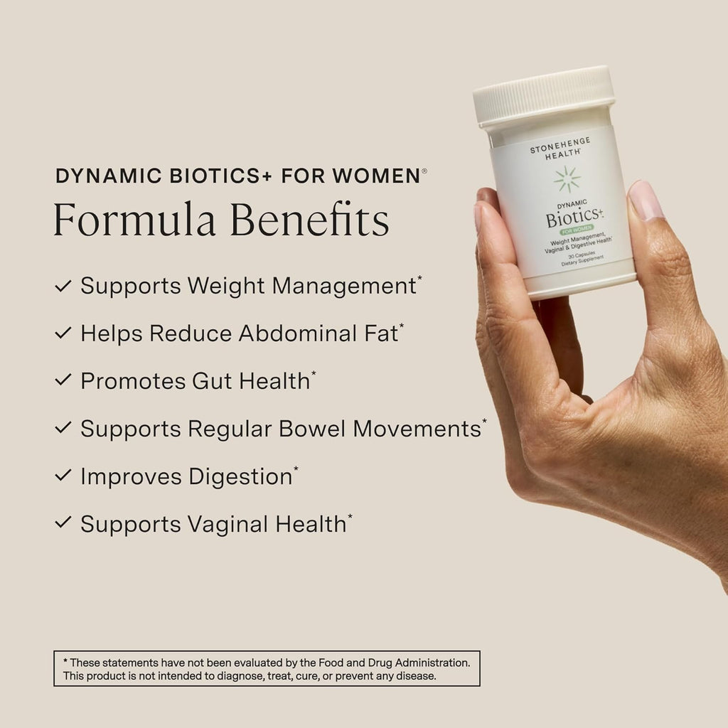 Stonehenge Health Dynamic Biotics+ for Women + Dynamic Biotics Probiotics Bundle Supplements to Support Digestive & Feminine Health