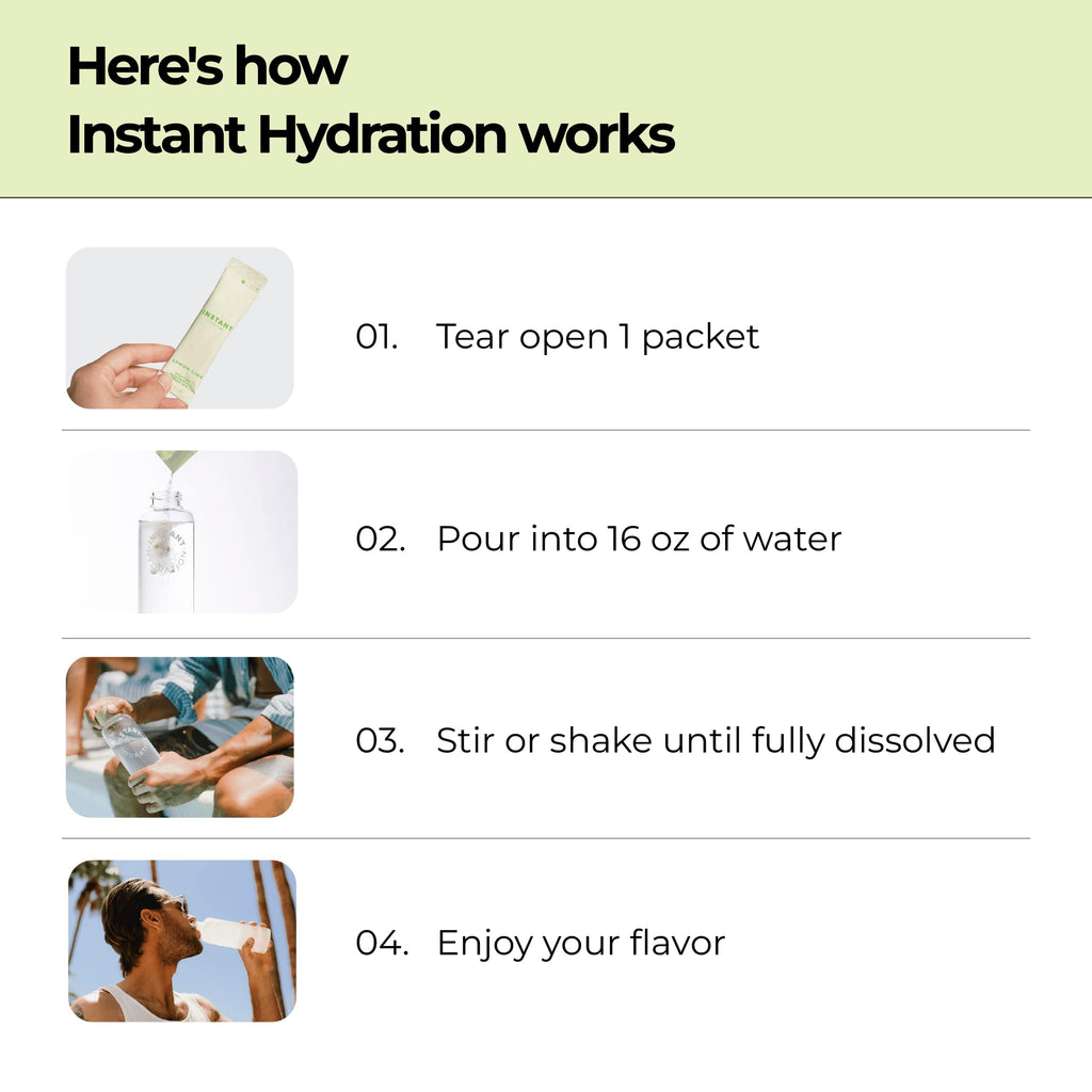 Instant Hydration Sugar Free Electrolytes Powder Packets Variety Pack - Watermelon, Raspberry, Lemon Lime Drink Mix & Travel Essentials with Magnesium and Potassium - Post Workout Recovery - 20 Sticks