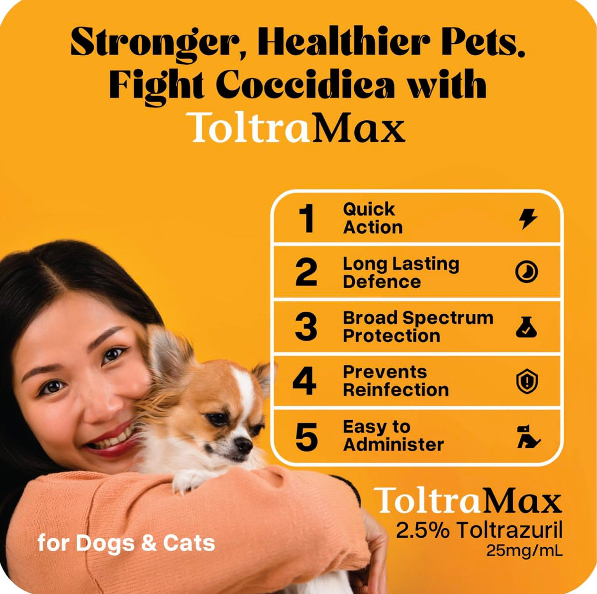 Vetr's Toltramax Toltrazuril Powder for Horses, Dogs, Cats, 100g (10.0%, Chicken)
