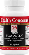 Health Concerns Nine Flavor Tea – Immune Support, Kidney Support & Lymphatic Health – Chinese Herbal Supplement for Oral Health, Night Sweats, Blurred Vision – 90 Capsules