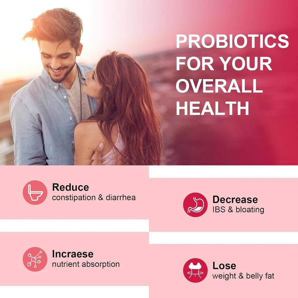 CANLIST Women's Probiotics 120 Billion CFUs 18 Strains 3 Prebiotics & Digestive Enzymes Contains Organic Prebiotic Cranberry Women's Health Digestive & Immune Support Non-GMO, 60 Capsules