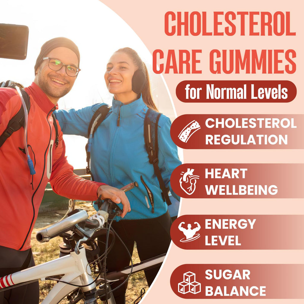 Cholesterol Supplement with Plant Sterols & Stanols, Guggul, Bergamot Orange Extract, Red Yeast Rice, Plant Sterols Complex Gummies, Mixed Berry Flavor, 60 Counts