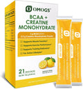 OMOGS Creatine Monohydrate + BCAA Powder, Supports Muscles, Energy, Strength, ATP Production & Endurance, for Women & Men, Keto, Vegan, Gluten-Free