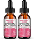 2 Pack 3000mg Liposomal Glutathione Liquid Drops with Vitamin C, 98% Absorption, Glutathione Liposomal Supplement, Powerful Antioxidant Complex for Immune System, Liver, 4 Fl Oz per Bottle