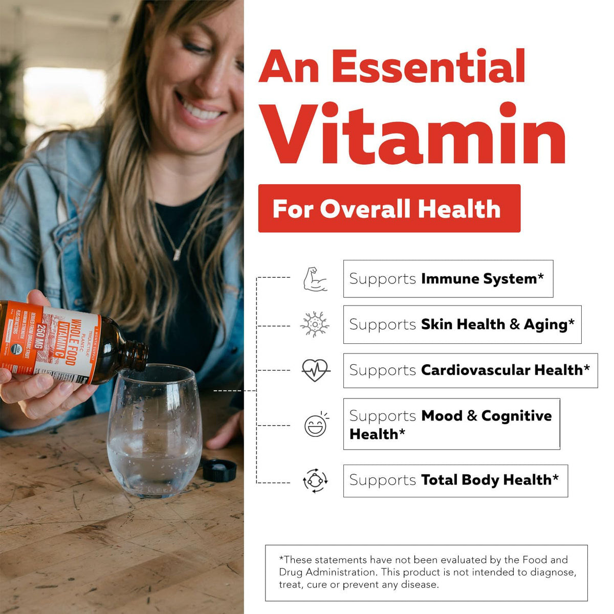 Organic Vitamin C | Whole Food Vitamin C from Fruit Plus Absorption Enhancing Cofactors - Vegan, Enhanced Bioavailability - Immune Support, Antioxidant, Total Health (90 Servings)