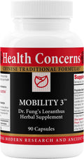 Health Concerns Mobility 3 – Joint & Muscle Support – Herbal Stiffness Supplement for Men & Women – Dong Quai, Ginseng, Fo-Ti, Loranthus & Ginger Formula – Chinese Support – 90 Capsules