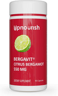 UpNourish BERGAVIT Citrus Bergamot Cholesterol Supplement - Italian Citrus Bergamot Extract 550mg for Women and Men 90 Vegan Capsules