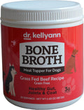 Dr. Kellyann Bone Broth Meal Topper for Dogs | Grass-Fed Beef Recipe | 3g Collagen | Supports Healthy Digestion & Joints | Shiny Coat | Grain Free | 6.60 oz