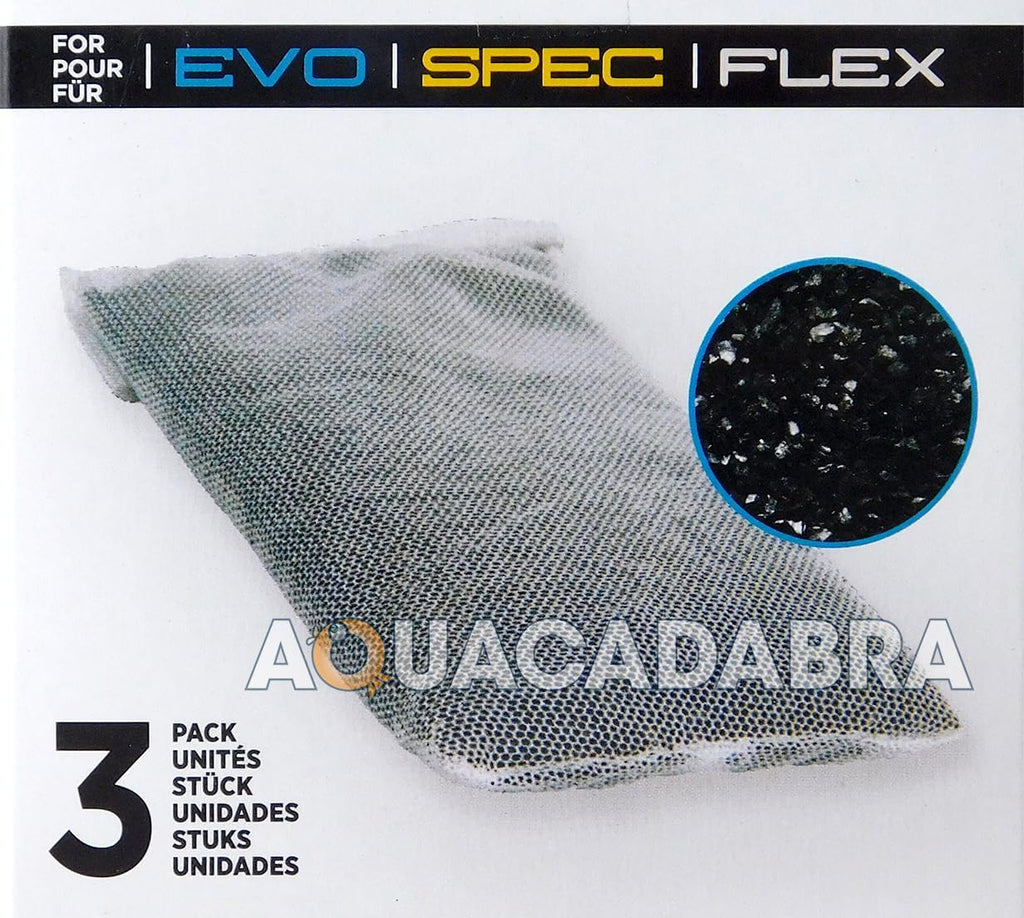 Fluval Spec/Evo/Flex Activated Carbon, Replacement Aquarium Filter Media, 3-Pack, A1377 | Replacement Aquarium Filter Media