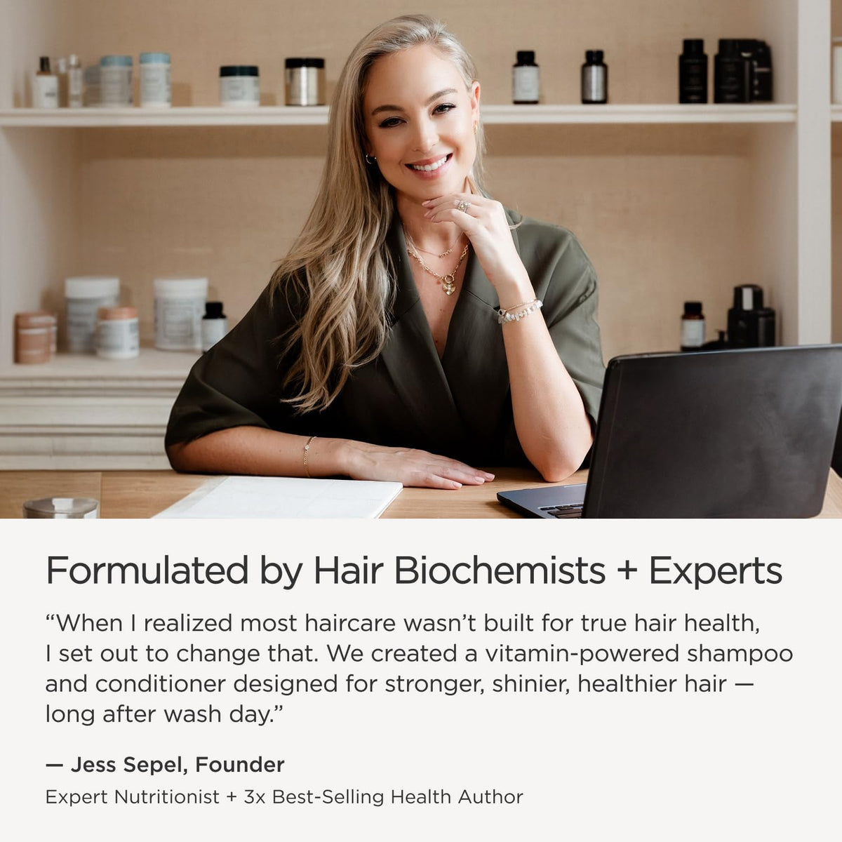 JSHealth Vitamin Shampoo. Sulfate-Free Shampoo with Vegan Keratin, Pro-Vitamin B5, Aloe Vera. For Color Treated, Curly, Dry Hair. Vegan, Cruelty Free (11.83 fl oz)