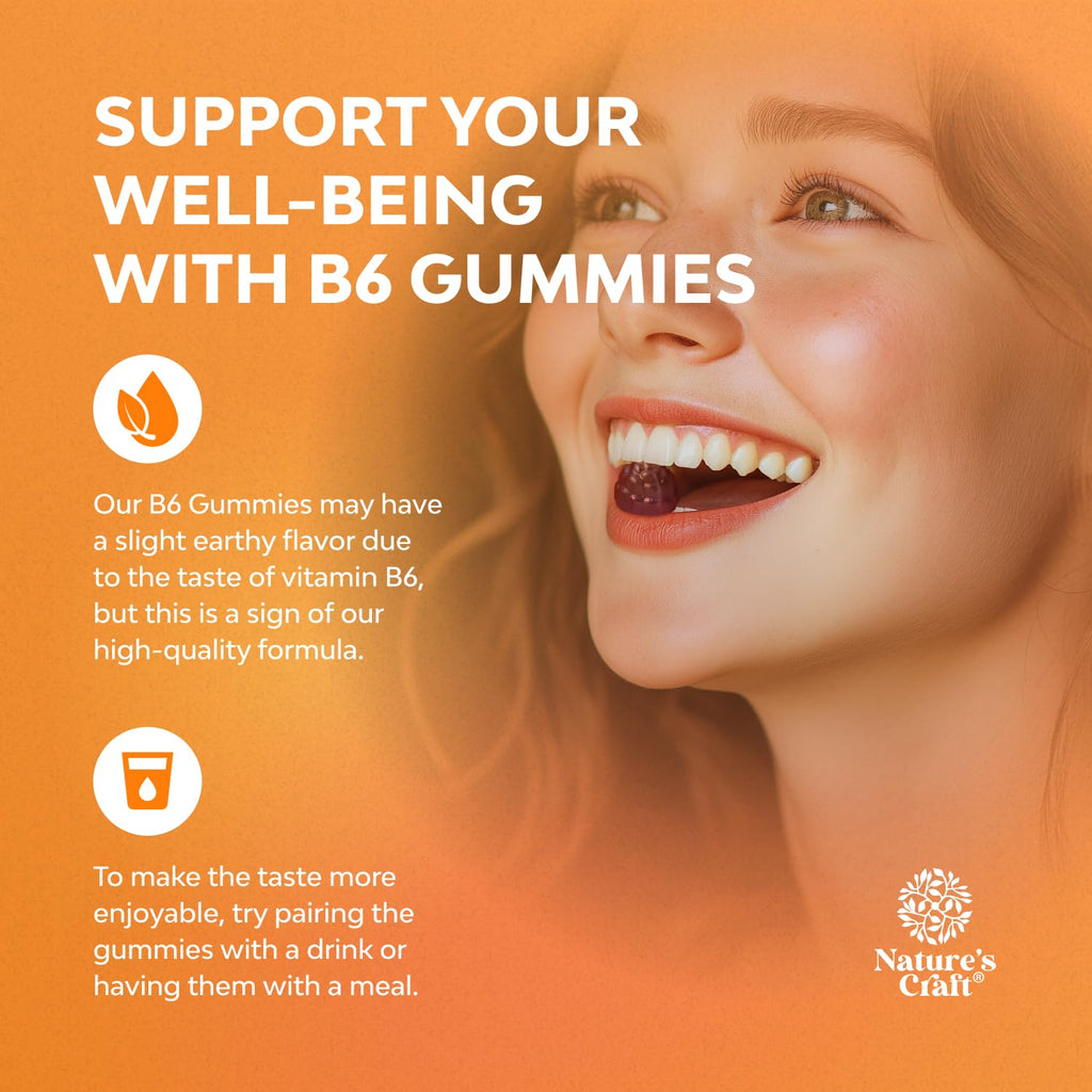 Potent Vitamin B6 Gummies for Adults - Potent Vitamin B Complex Supplements for Men & Women for Nervous System Support Mood & Immune System - Vegan Pyridoxine Chews for Energy & Metabolism - 30 Count