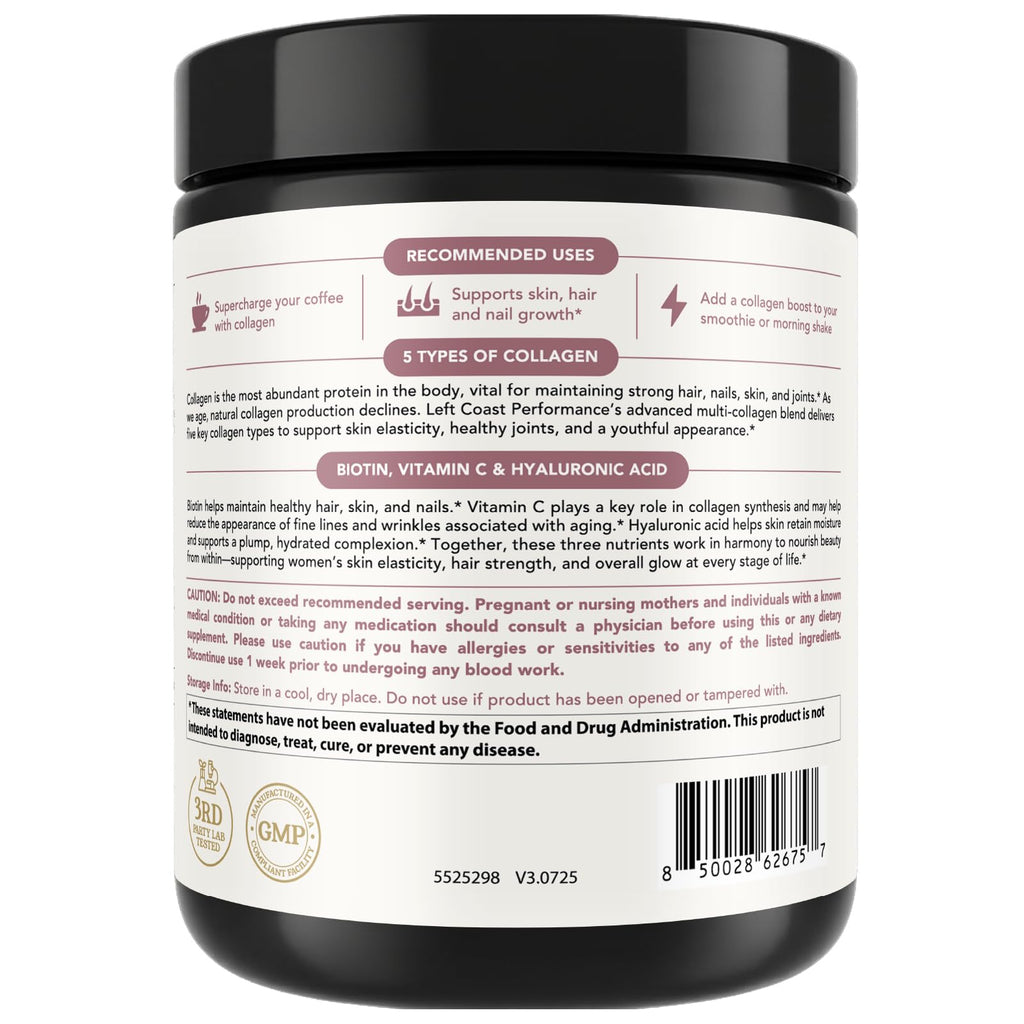 Advanced Collagen Complex Powder – VERISOL®, FORTIBONE®, & FORTIGEL® for Hair, Skin, Bone & Joint Support – Clinically Studied Ingredients – Grass-Fed Hydrolyzed Collagen Peptides – 30 Servings