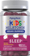 Piping Rock Kids Melatonin Gummies | 1mg | 90 Count | Supplement for Children | Mixed Berry Flavor | Vegan, Non-GMO, Gluten Free | Mixed Berry Flavor | Vegan, Non-GMO, Gluten Free