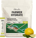 Ballerina Farm Farmer Hydrate Lemon Lime Basil Electrolyte Powder Packets | Travel Ready, Organic Coconut Water, Irish Sea Moss, French Sea Salt, 210mg Sodium, 25 Count