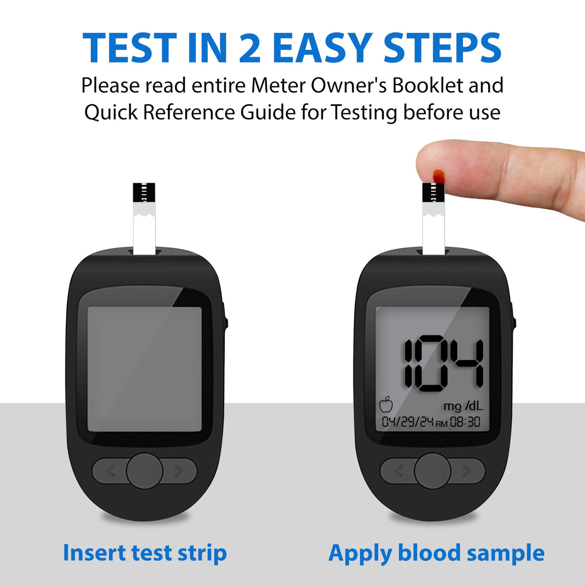 TRUENESS Blood Glucose Test Strips, 50 Count | Blood Glucose Test Strips Compatible with TRUENESS Family of Self Monitoring Blood Glucose Meters, Fast 5 Second Results
