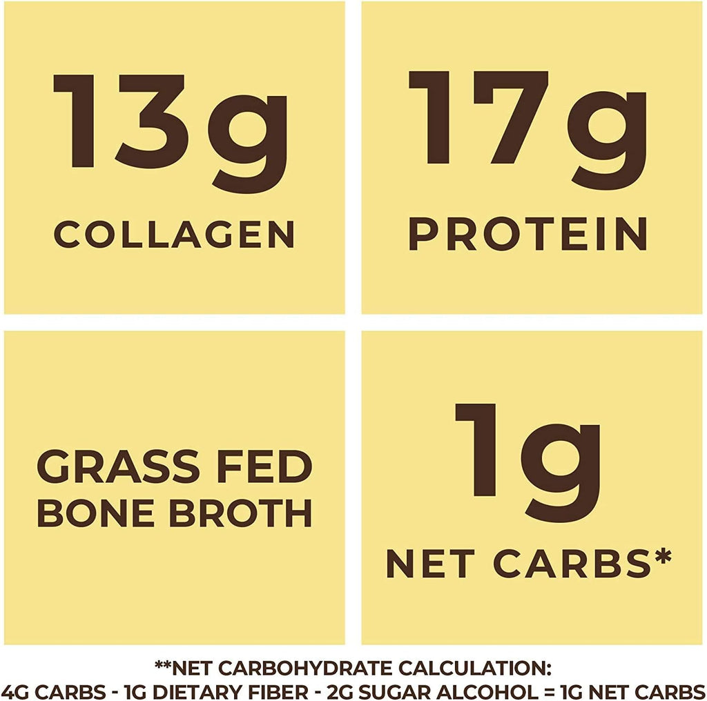 Left Coast Performance Vanilla Bone Broth and Multi Collagen Powder for Joint, Hair, Skin, and Nails Support