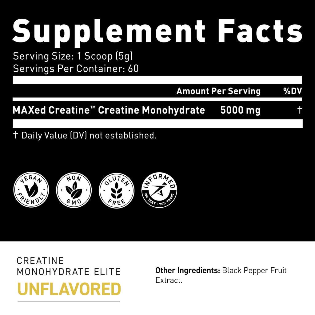 Kaged Creatine Monohydrate Micronized Powder | Unflavored | Muscle Building & Recovery | 5000 mg Per Serving | Vegan, Gluten Free, Easily Digestible | Supplements for Men & Women | 100 Servings