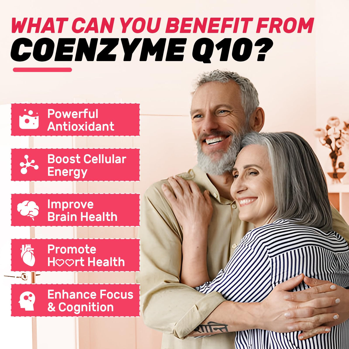 2 Pack CoQ10 Gummies, 5X Better Absorption Coenzyme Q10 for Cellular Energy and Antioxidant Support, 120 Peach Gummies