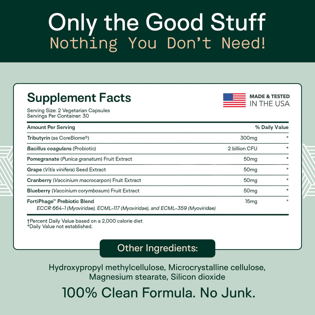 Adapt Naturals 4-in-1 Biome Protect Prebiotics, Probiotics, Postbiotics | & Polyphenols Supplement for Microbiome - Supports Immune & Gut Health, & Mental Clarity for Women & Men - 30 Day Supply