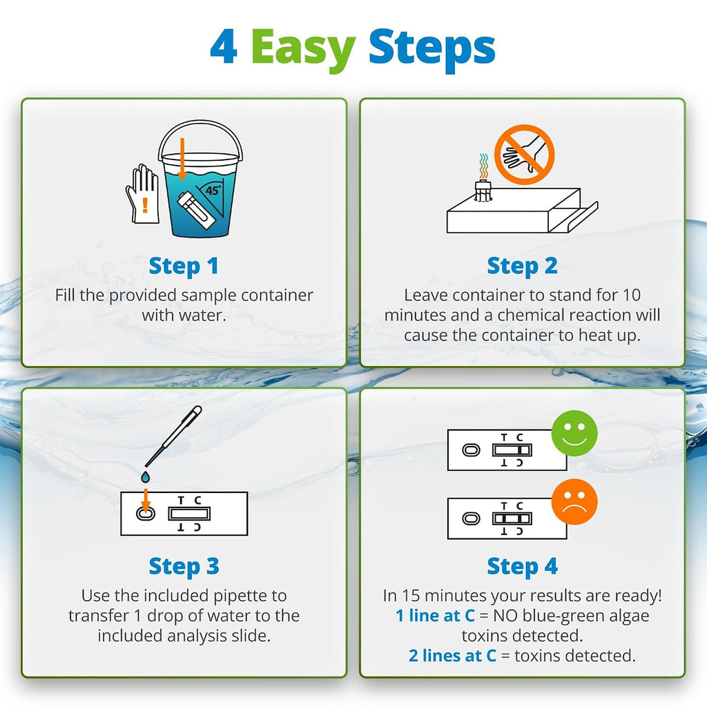 5Strands Blue-Green Algae Water Test Kit for Lakes & Ponds, 2 Pack