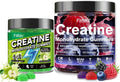 Creatine Monohydrate Gummies in Multiple Flavors – Support for Muscles, Strength & Wellbeing – Vegan, Sugar Free, 2-Pack Supplement Bundle