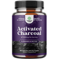 Natures Craft Activated Charcoal Pills Detox & Cleanse - Purifying Coconut Capsules with 1200 mg Per Serving for Bloating Relief - Active Detox Supplement for Body & Gut Health -180 Count