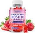 Myo-Inositol & D-Chiro Inositol Gummies for Women, Sugar-Free, 60 Count | Ideal 40:1 Ratio with Vitamin D3, Folate, Magnesium and Zinc - Support Female Health & Wellness, Strawberry Flavor
