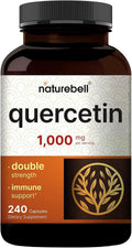 NatureBell Quercetin 1,000mg - 240 Capsules - Ultra Strength Supplement for Healthy Immune Support* - Quercetin Dihydrate from Sophora Japonica - 3rd Party Tested - Single-Ingredient Purity
