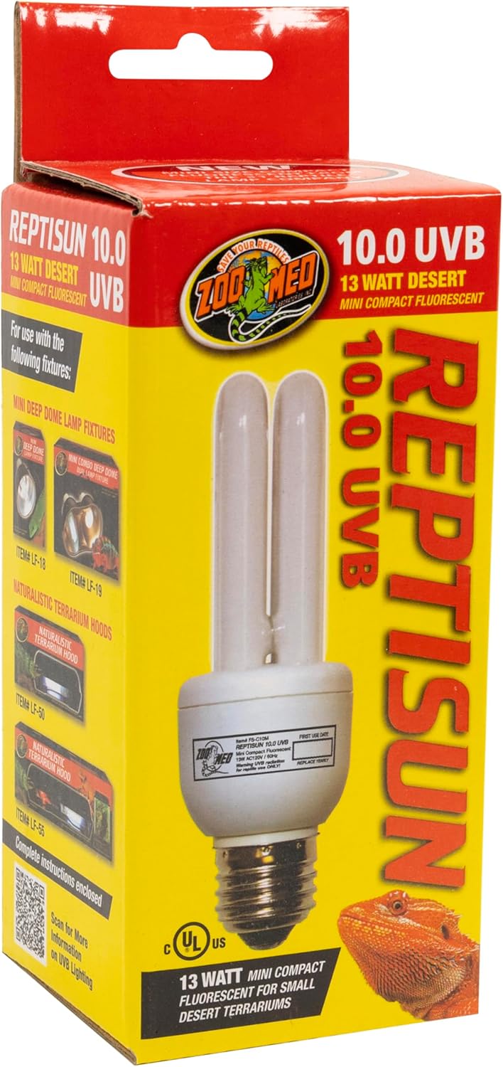 Zoo Med ReptiSun 10.0 Mini Compact Fluorescent Lamp 13 Watts