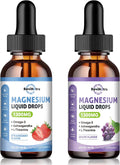 2 Pack Triple Magnesium Complex Liquid Drops Strawberry & Grape Flavor